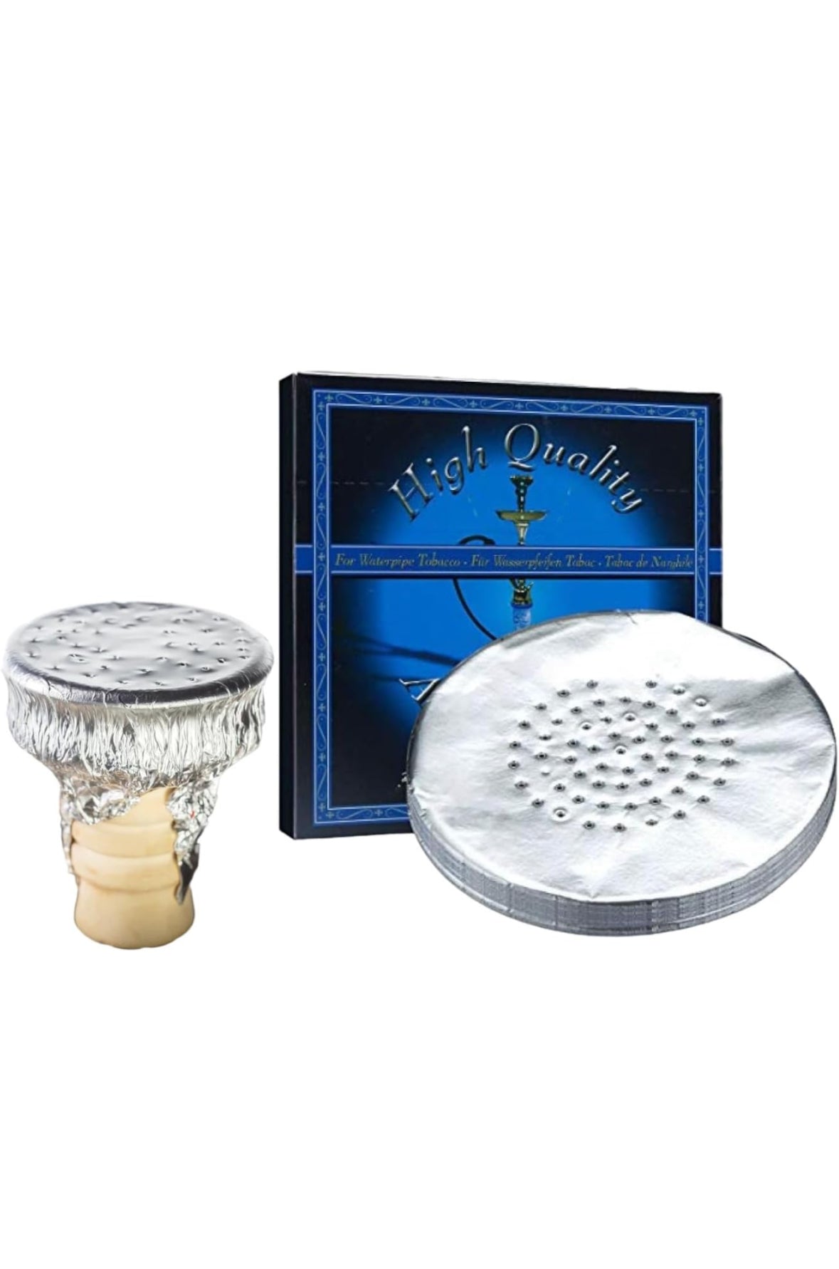 Pierced Hookah Foil - 100 pcs NEW Hooka Shisha Foil (Large)