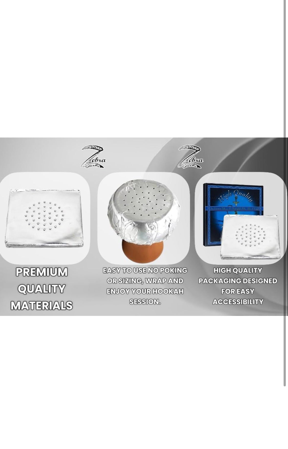 Pierced Hookah Foil - 100 pcs NEW Hooka Shisha Foil (Large)