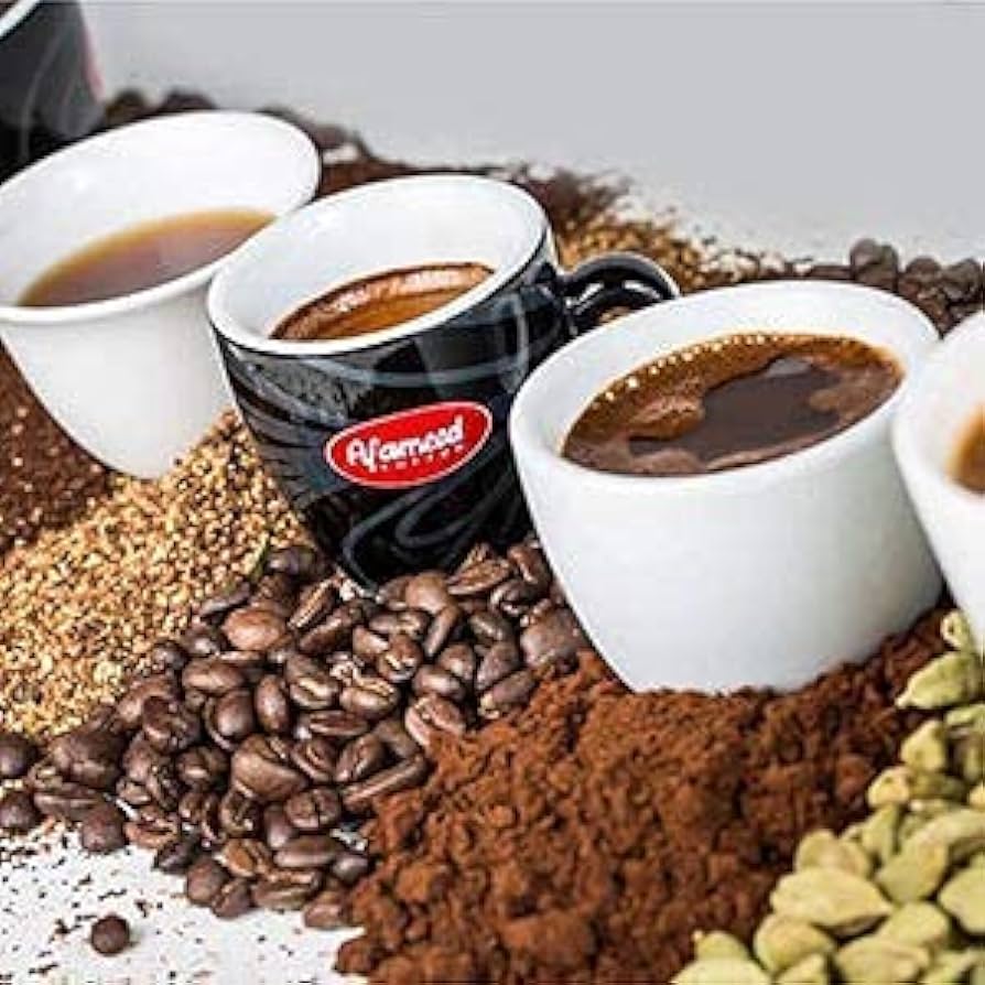 Al Ameed Gourmet Turkish Ground Coffee Light Roast with Cardamom