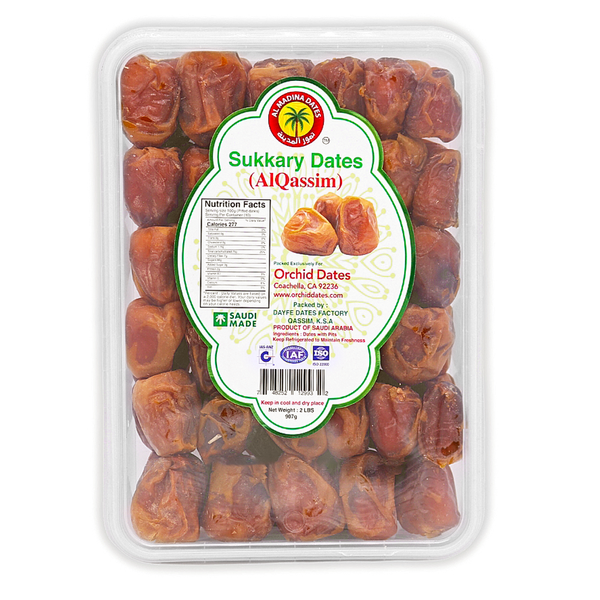 Al Madinah Sukkary Dates Alqassim Natural Grown fruit 2Lbs