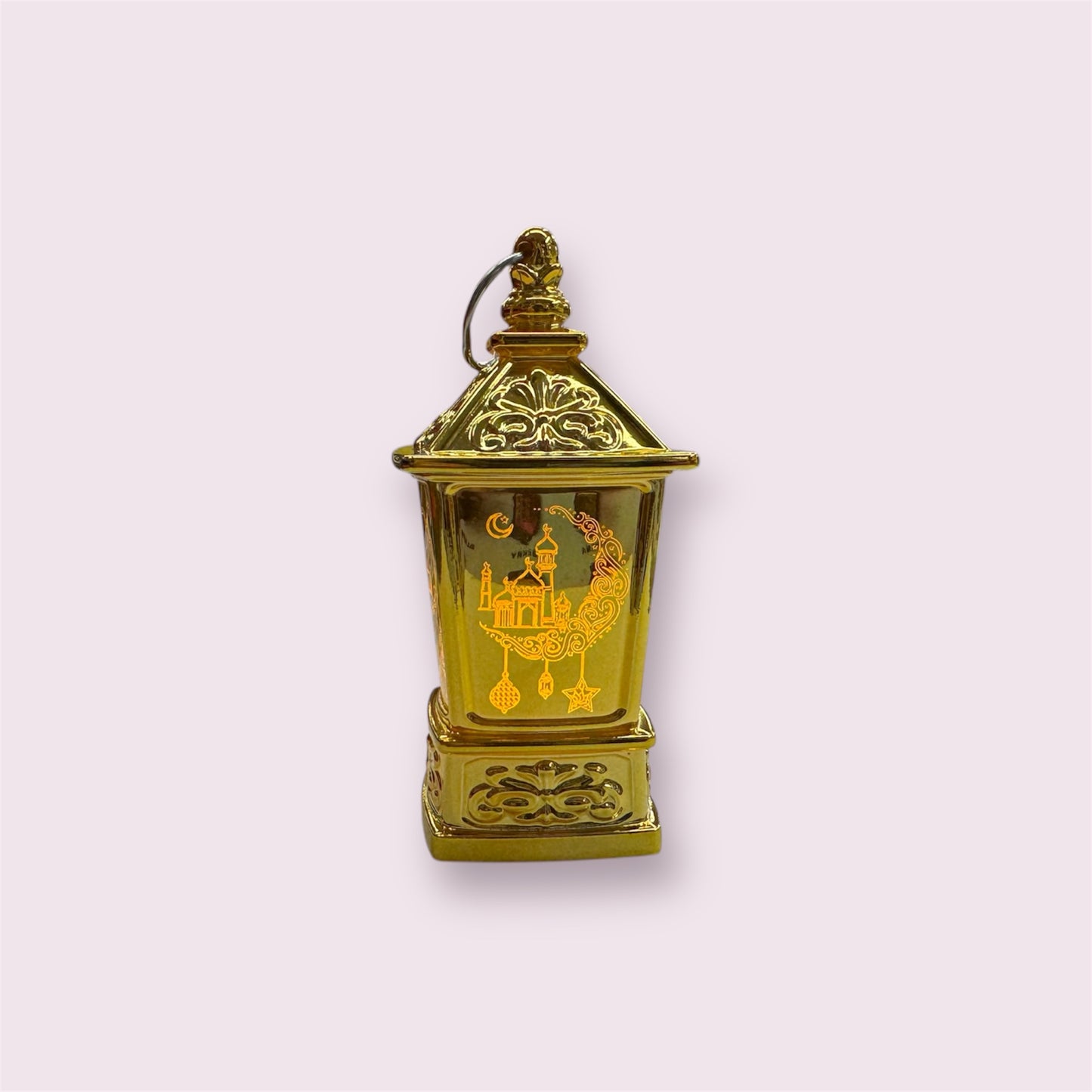 Ramadan Toy Lantern, Light Up Kids Fanous, Glossy Gold