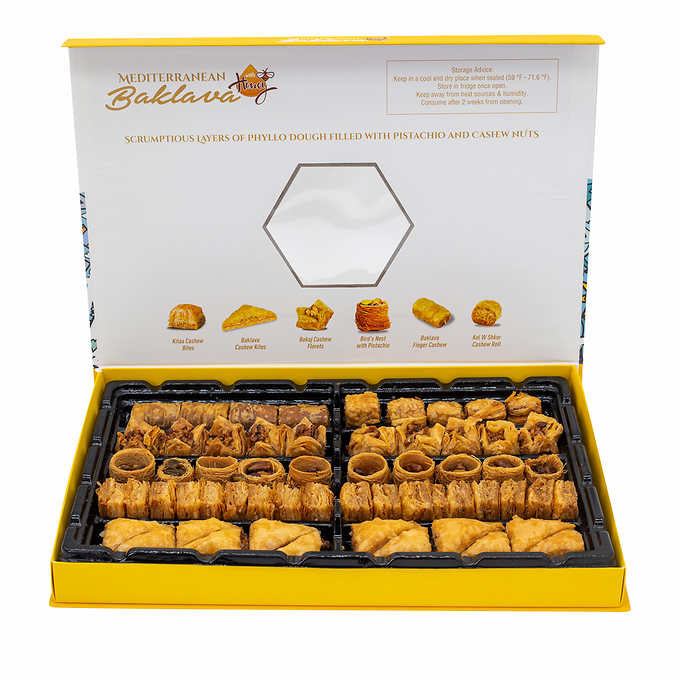 Mediterranean Handmade Baklava with Honey 1.98 lbs each