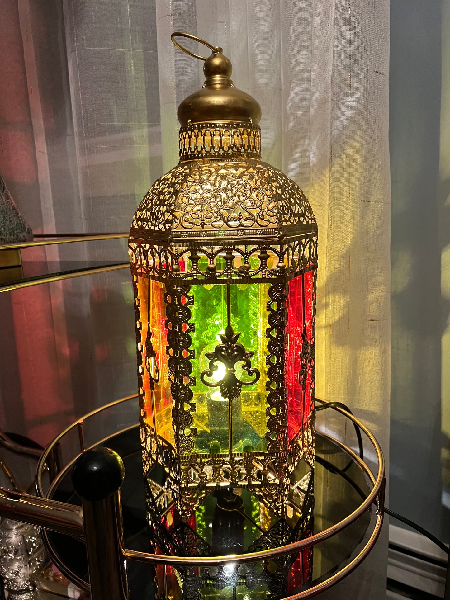 Lantern Ramadan colored glass