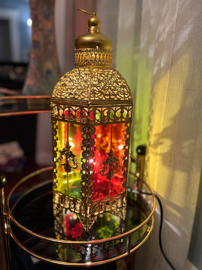 Lantern Ramadan colored glass