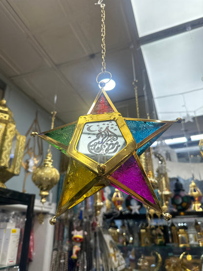 Star colored glass Ramadan