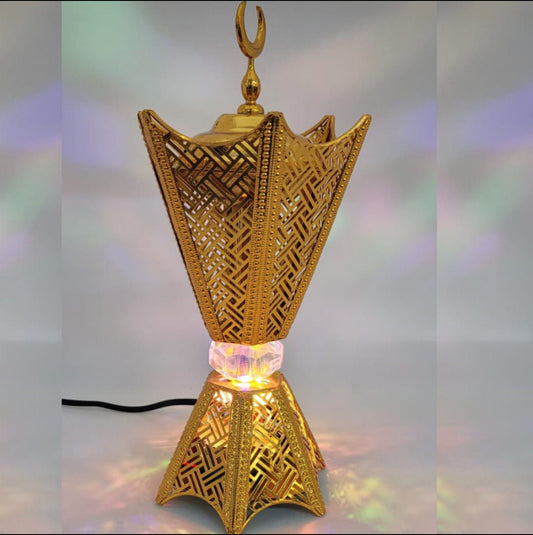 Electric Gold Burner With Multicolor Light