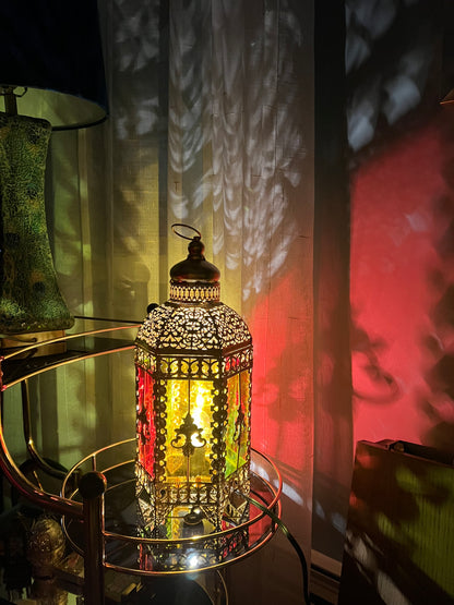 Lantern Ramadan colored glass