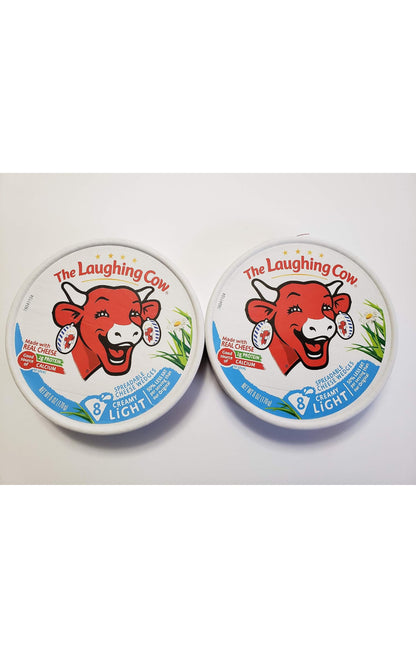 The Laughing Cow Spreadable Cheese Wedges: (Pack of 2) Light Creamy Swiss (Pack of 2) 8.75 oz Size