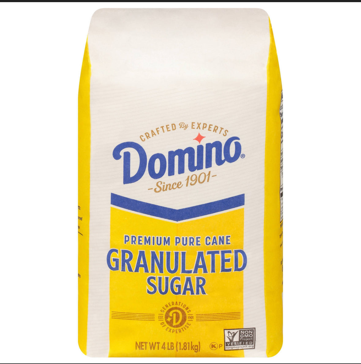 Domino Premium Pure Cane Granulated Sugar 4 Ib