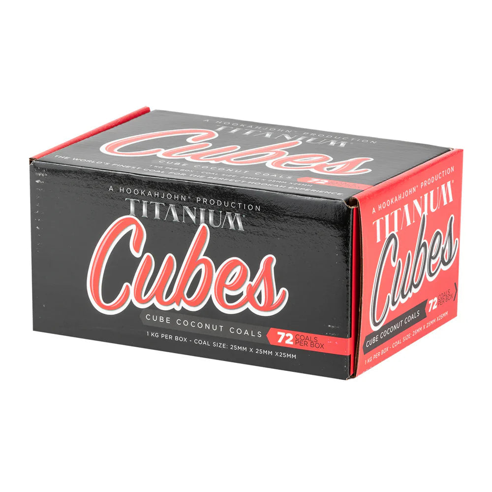 Titanium Coconut Hookah Coals Cubes 108 pcs
