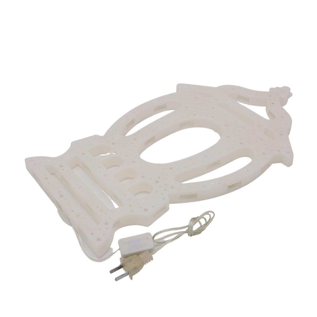 White Large 16” Lather Fanoos Hanging Décor