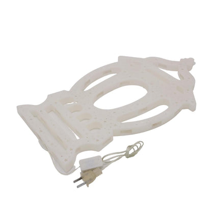 White Large 16” Lather Fanoos Hanging Décor