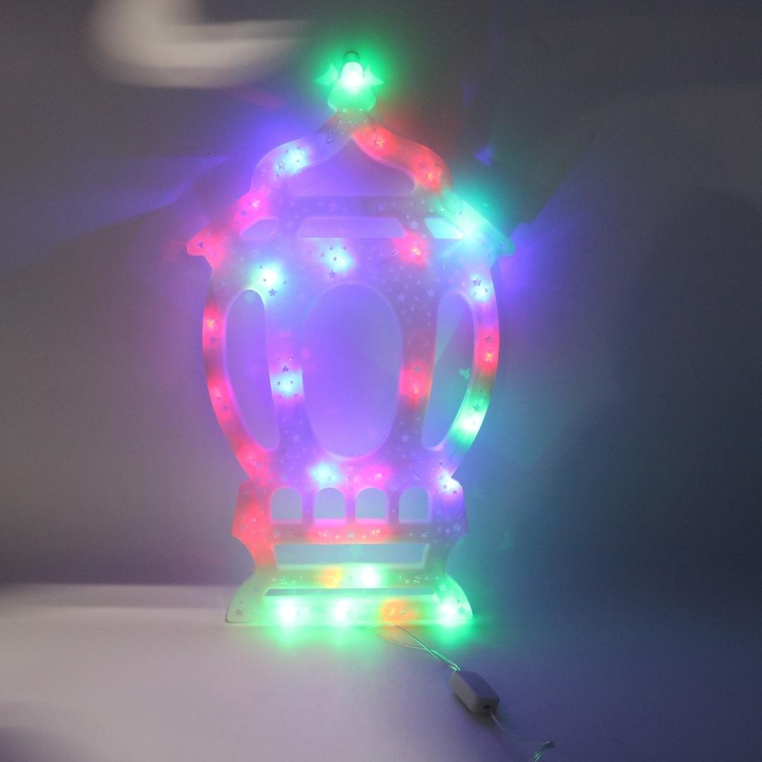 White Large 16” Lather Fanoos Hanging Décor