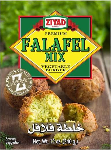 Ziyad Falafel Dry Mix, Gluten-
Free, Vegan,