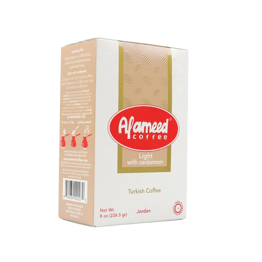 Al Ameed Gourmet Turkish Ground Coffee Light Roast with Cardamom