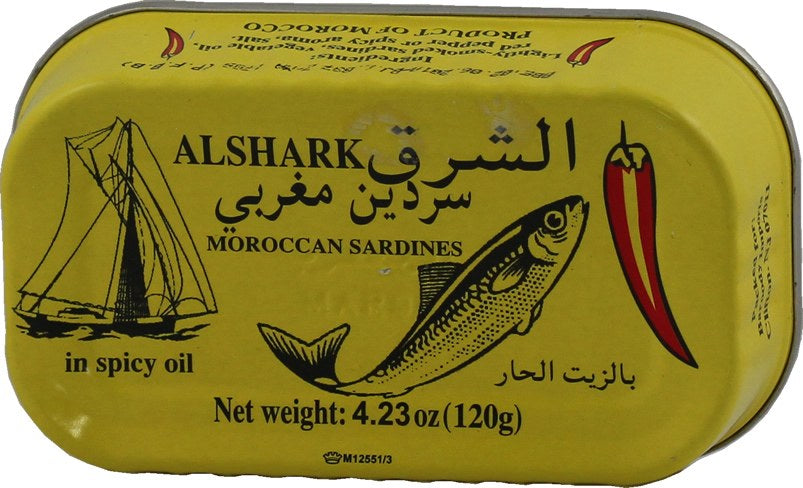 Alshark Sardines in Spicy Oil 4oz