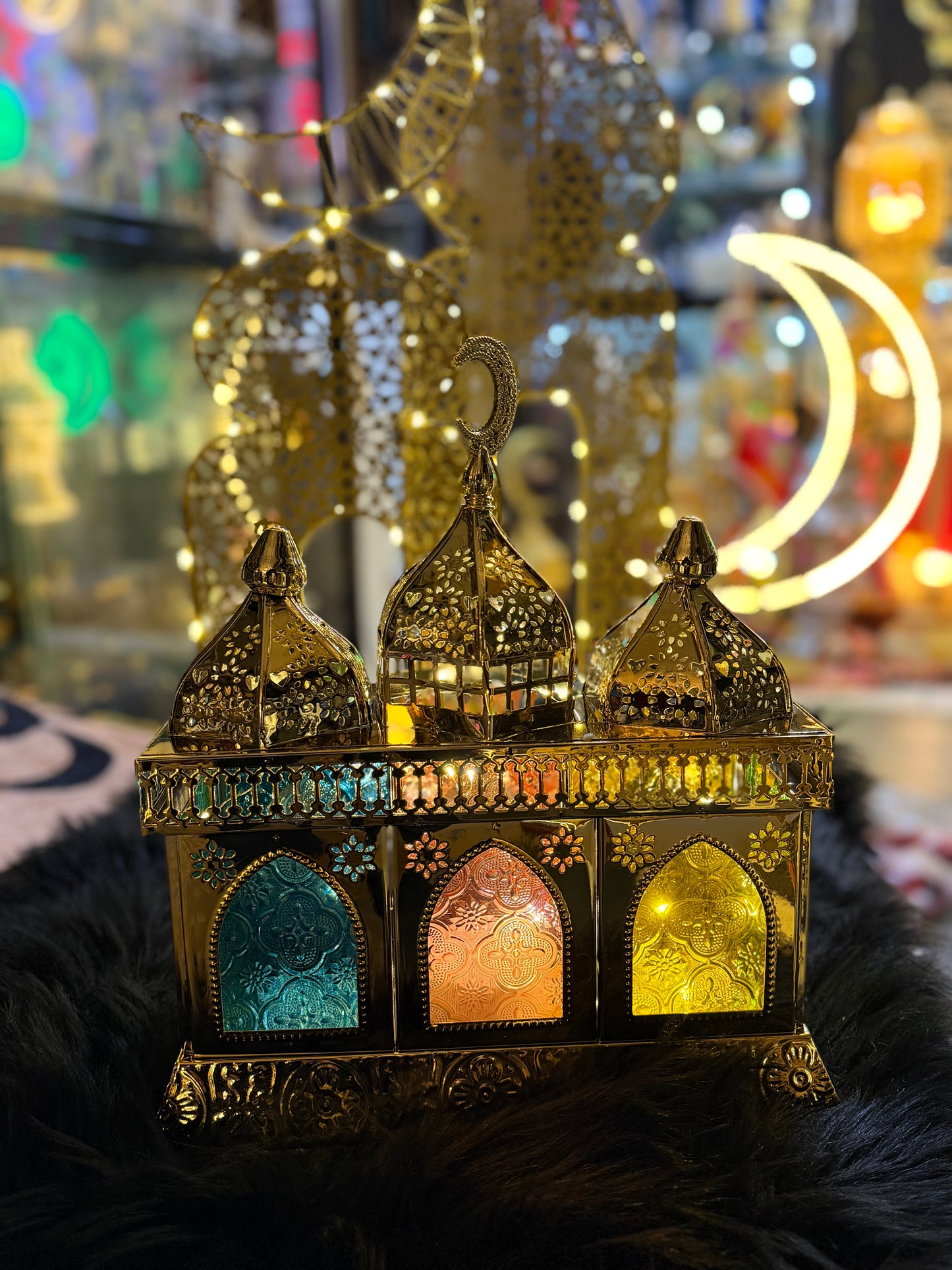 Mini Fanoos Triple Ramadan Fanoos with light – Nile Deli