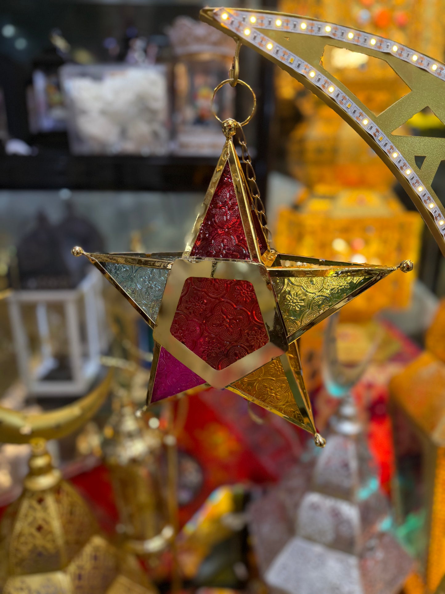 Star colored glass Ramadan