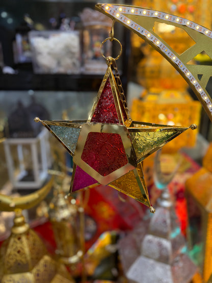 Star colored glass Ramadan