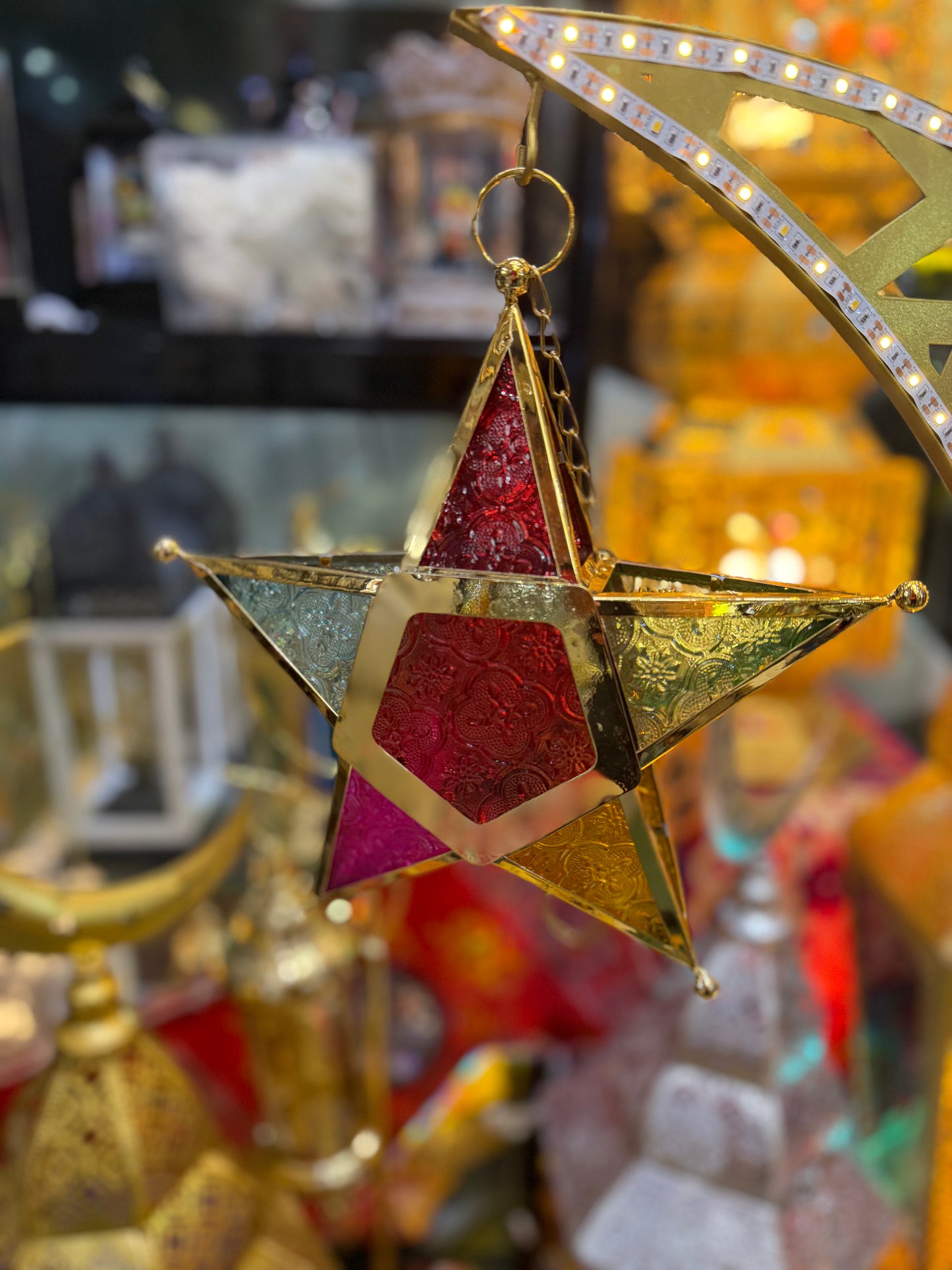 Star colored glass Ramadan