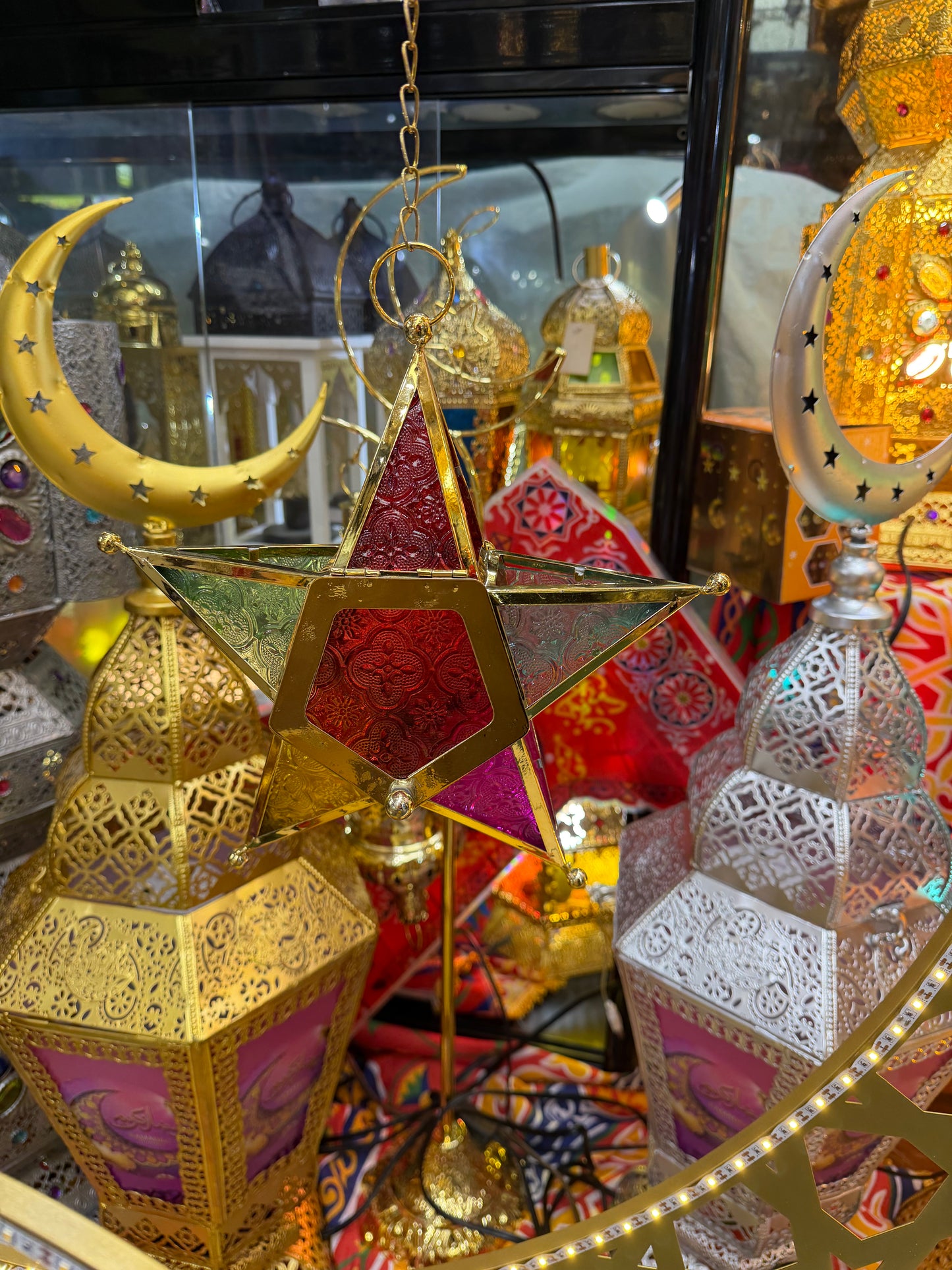 Star colored glass Ramadan