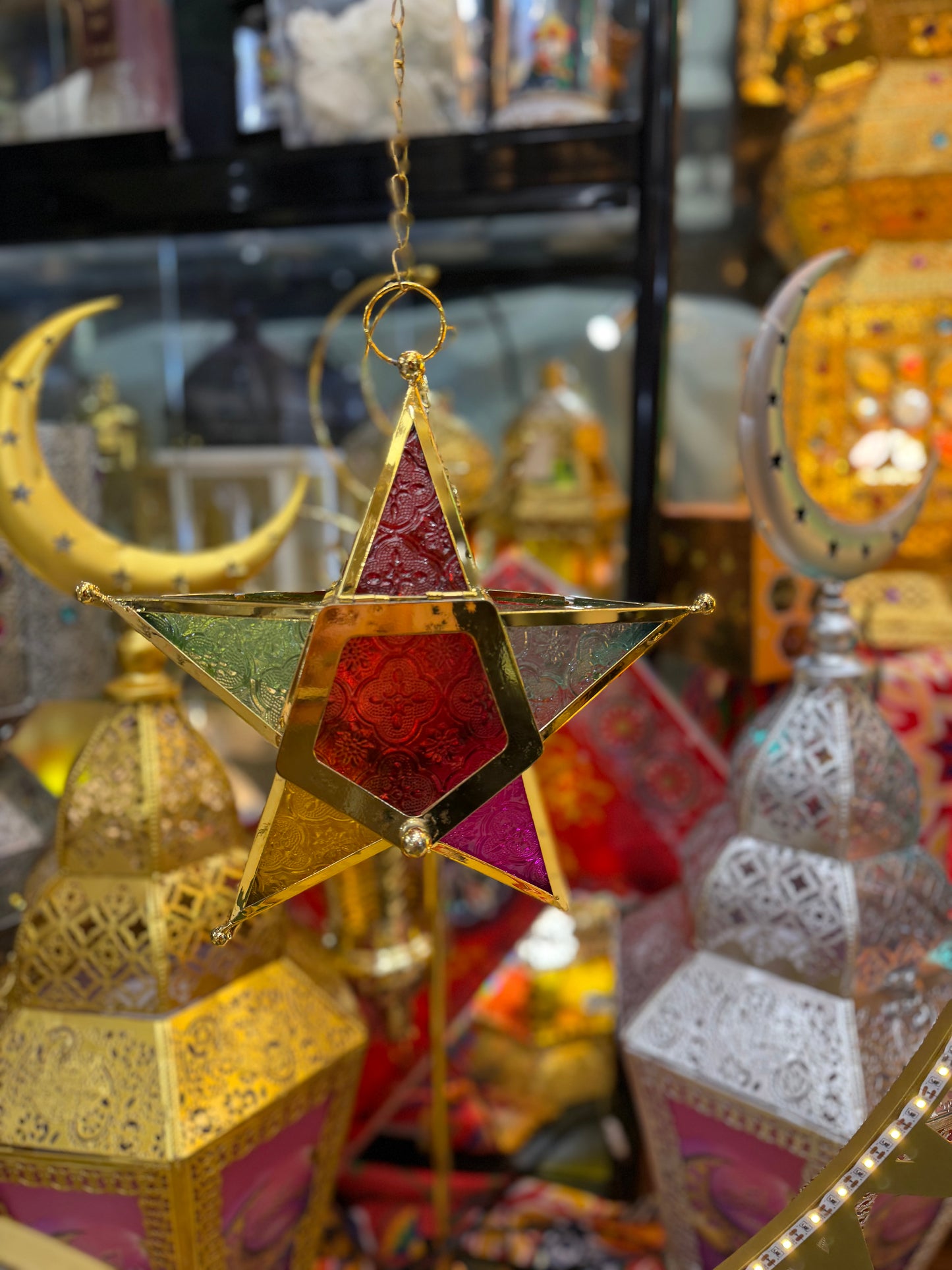 Star colored glass Ramadan