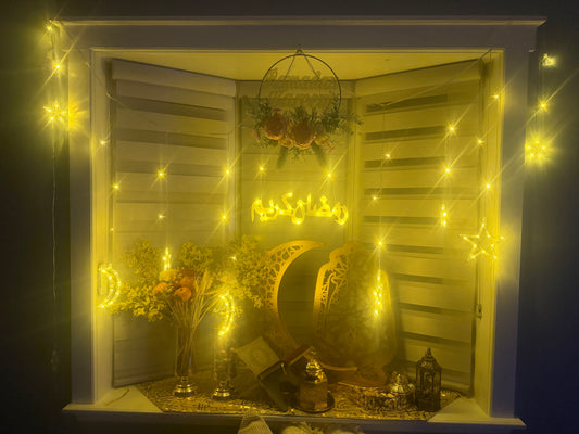 Ramadan Kareem light up with star and moon Lights