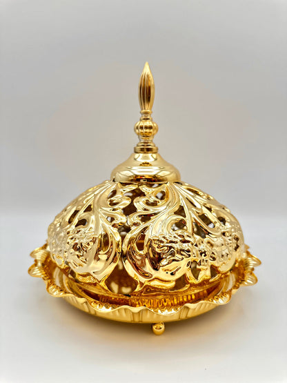Dessert Tray with Lid -Gold