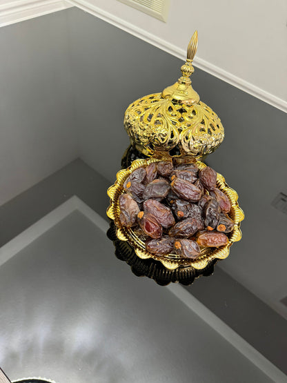 Dessert Tray with Lid -Gold