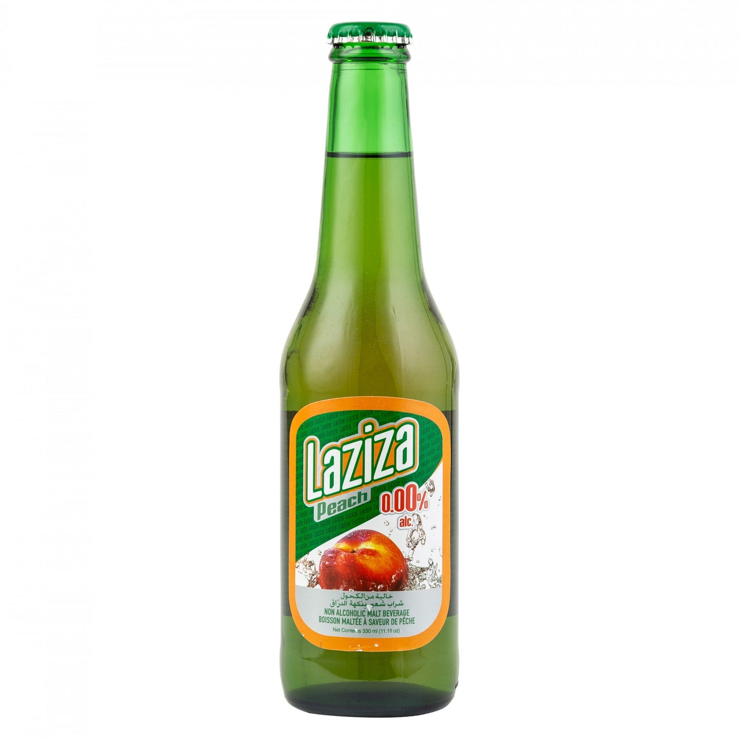 Laziza Peach Malt Beverage None Alcoholic 11oz