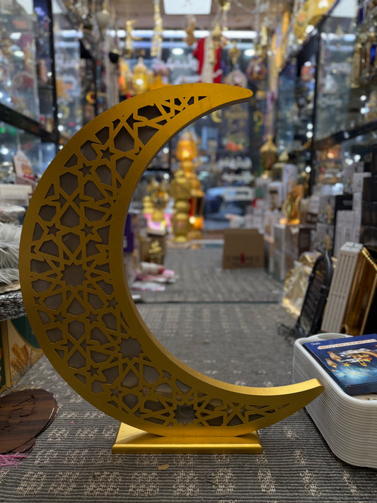 Wooden Crescent battery Powered 17 inches