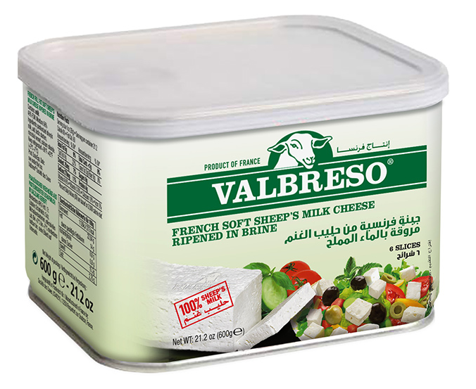 VALBRESO French Soft sheep’s milk  Cheese - 600g Net Drained Weight