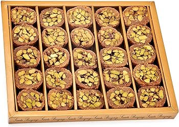 Pistachio Baklava Mabrumeh (Baklawa)|48 Pieces (17.6 Oz)