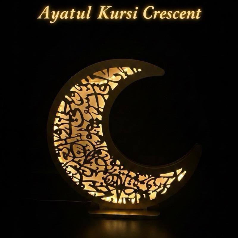 Ayatul Kursi Crescent - 23x22 Inch Intricate Design
Soft Lighting Home Decor Centerpiece for Elegance