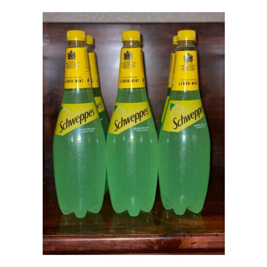 6PACK SCHWEPPES LEMON MINT 1 LITER BOTTLES!!!!!