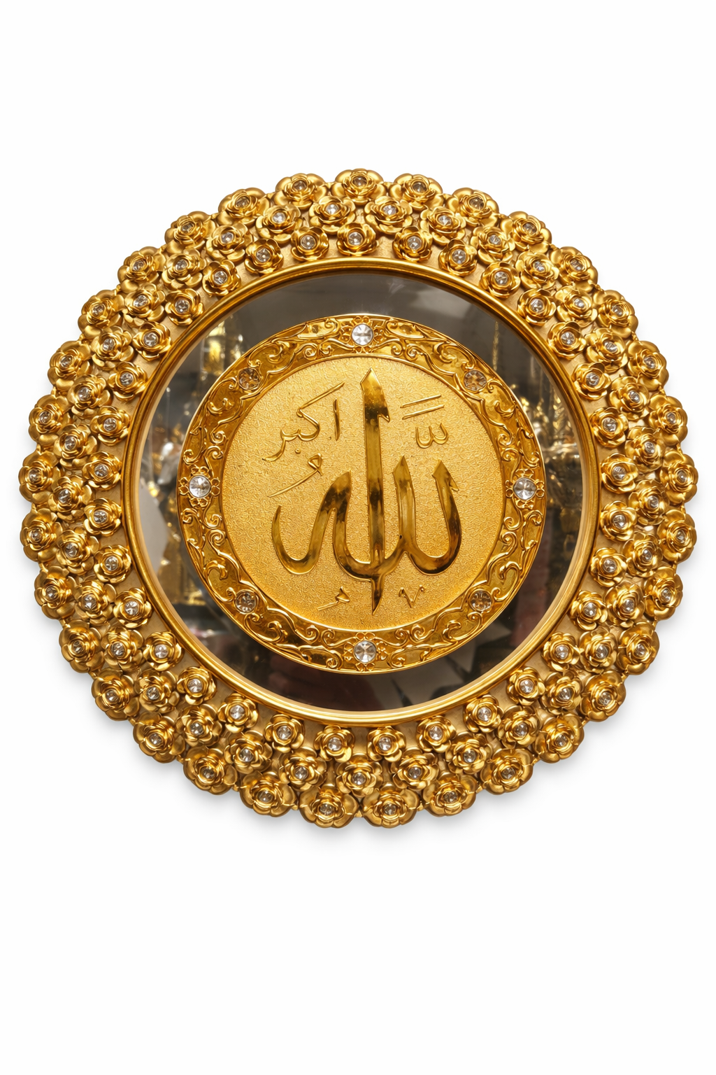 Islamic Wall Mirror with Arabic Calligraphy – Allah, Muhammad, Ayat Al Kursi Options 18 Inches