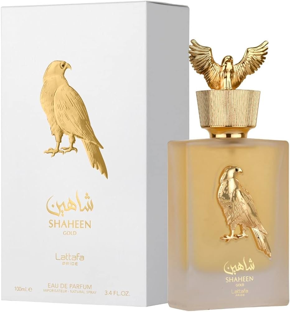 Lattafa Perfumes Shaheen Gold for Unisex Eau de Parfum Spray, 3.4 Ounce