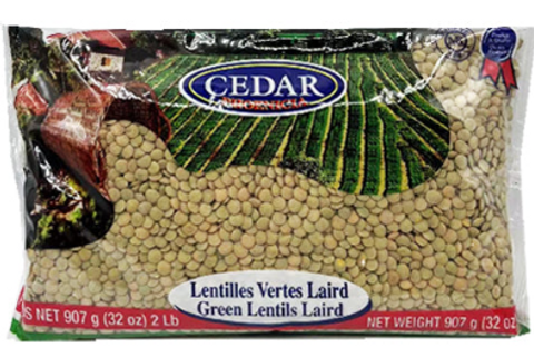 Cedar green lentils