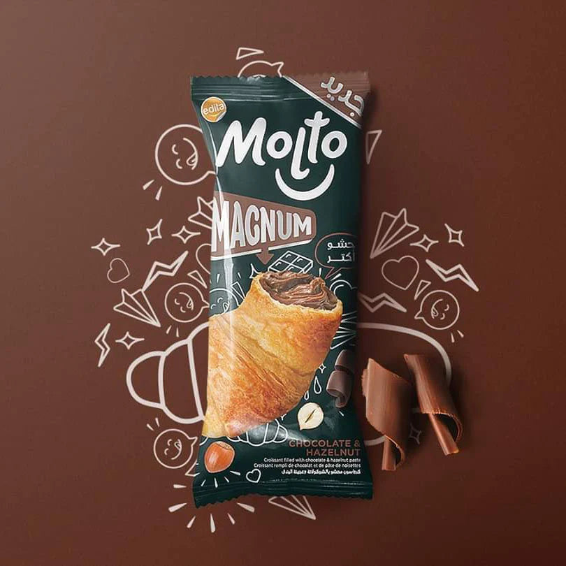 Molto Magnum Chocolate & Hazelnut Croissant 1pc