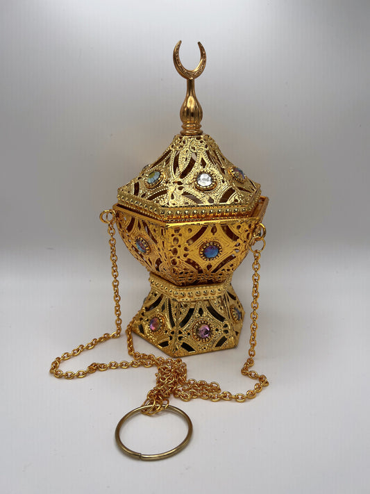 Gold Hangable Incense Burner