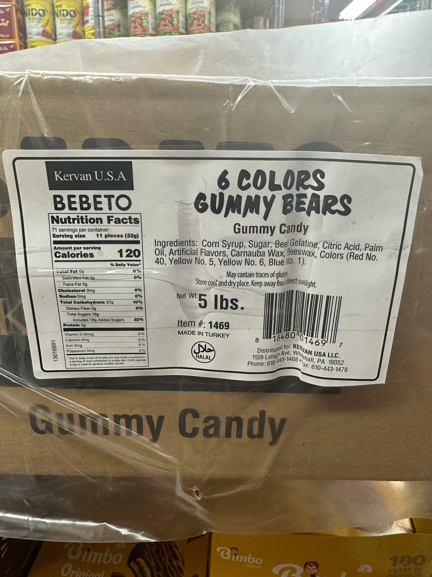 Halal gummy bears and gummy worms