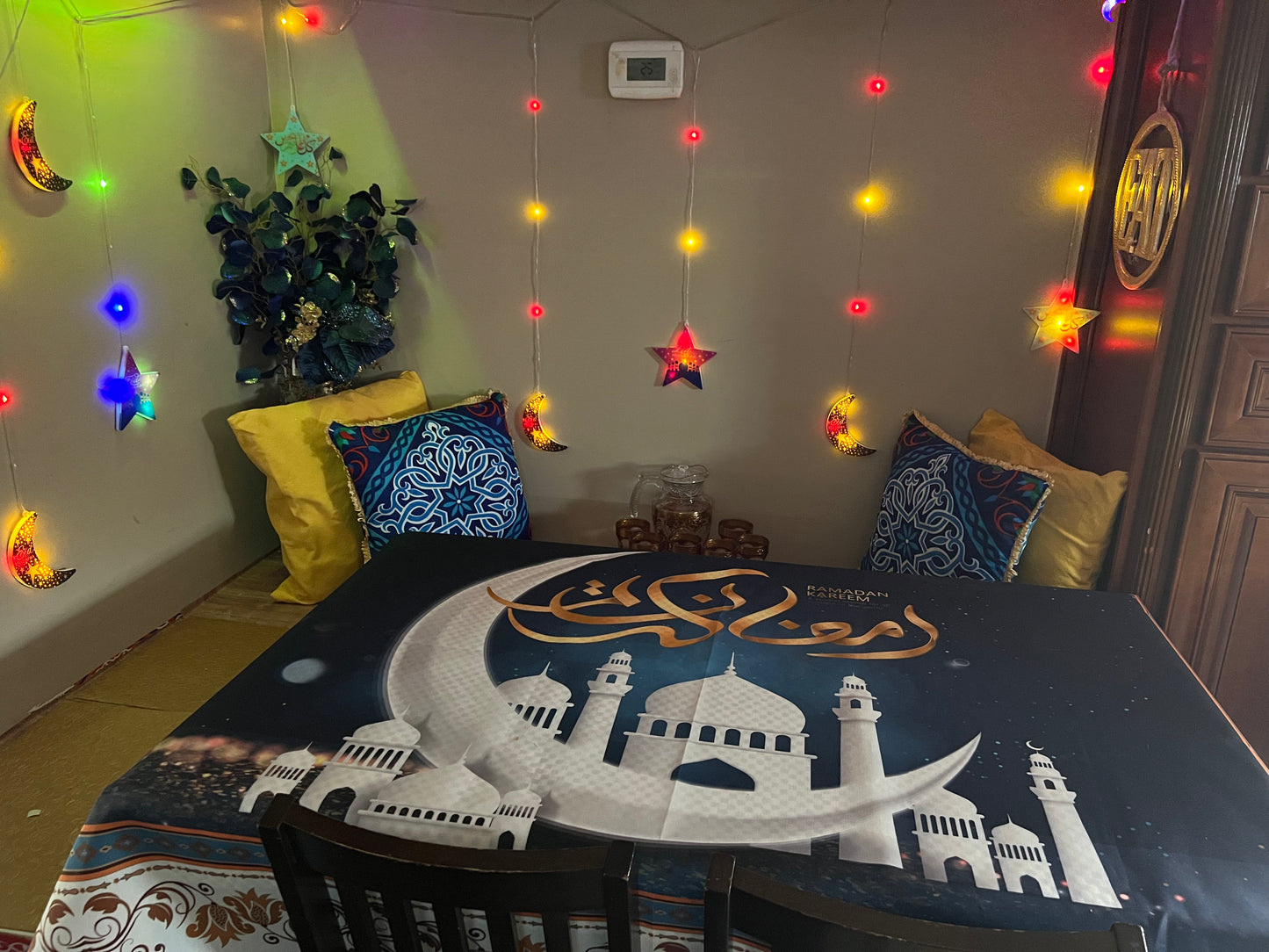 Eid star and moon string light decoration